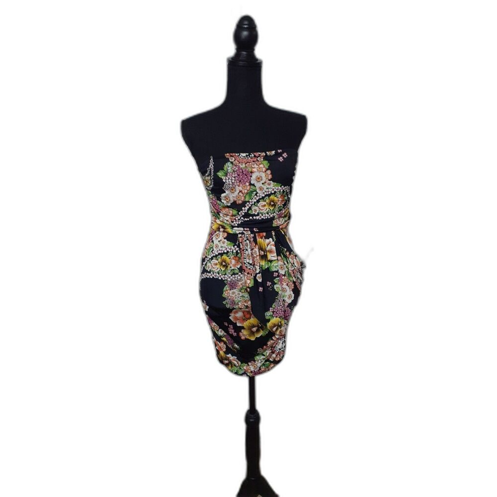 Marshmallow Women's Dress Size  S Black  Floral Sundress #519